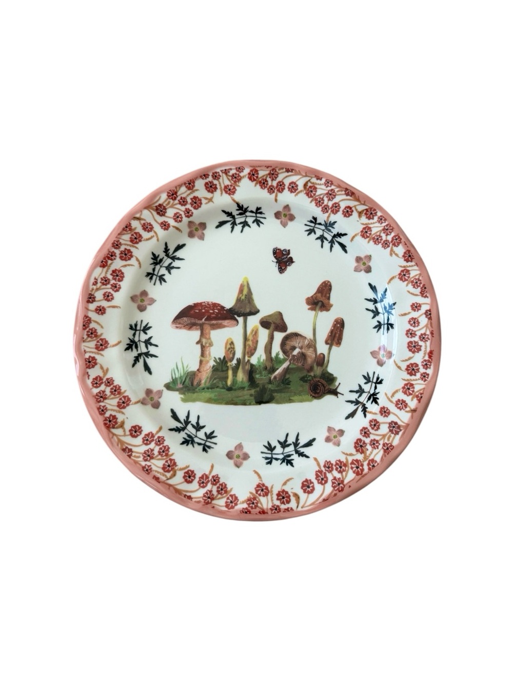 Anthropologie x Nathalie‎ Lete Mushrooms Woodland Dinner Desert Plate